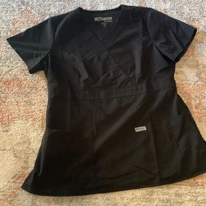Greys Anatomy by Barco scrub top. Size M. Black.